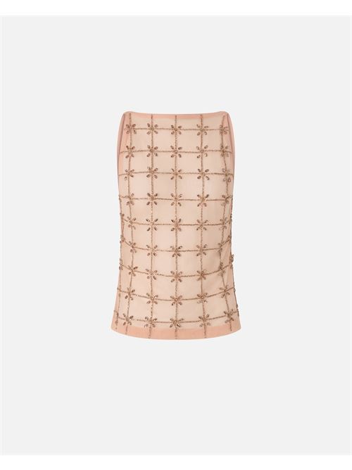 top smanicato in tulle con cristalli Pinko | 106437 A32BZN6